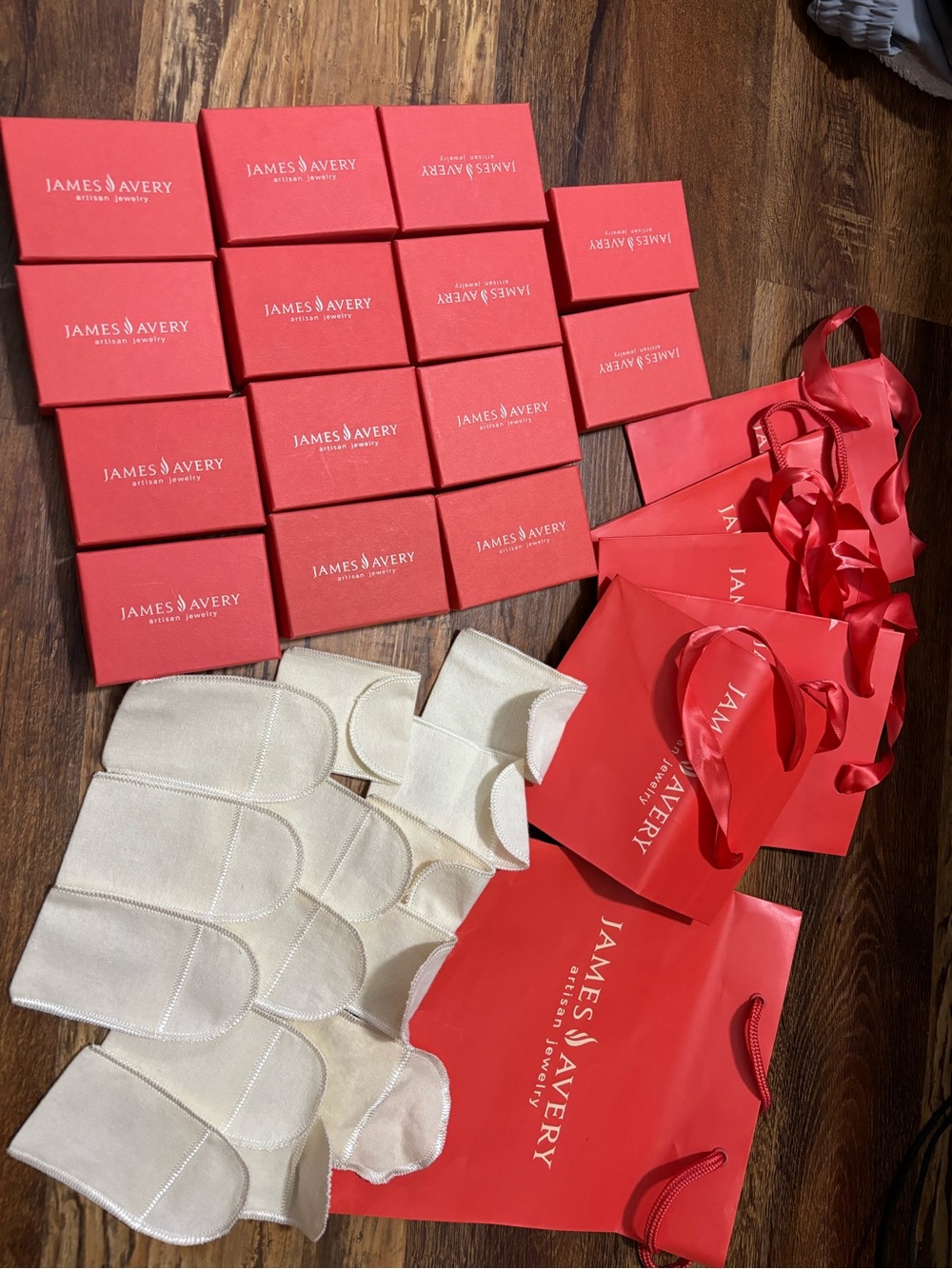 James Avery boxes and bags